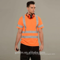 Großhandel 100% Polyester Gestrickte Birdeye Mesh Stoff Hohe Sichtbarkeit Reflektierende Sicherheit Arbeit T-shirt Für Männer